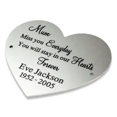 Aluminium Heart plaque 2