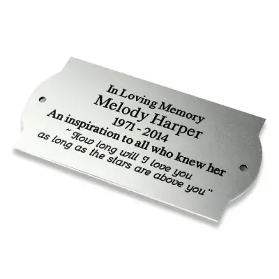 Anodised Aluminium Engraved Curved Ends Stable Name Plates