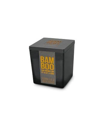 Bamboo Vanilla & White Woods Small Soy Candle  - 20 Hours Burn - Crackling Wick