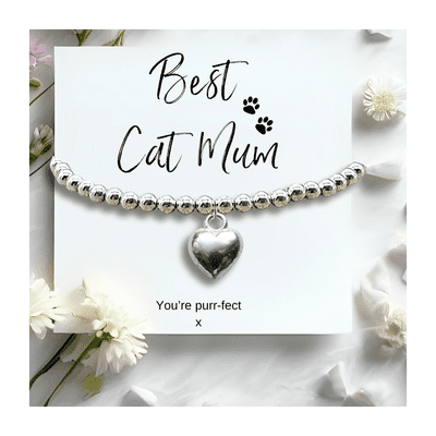 Best Cat Mum Bracelet and Gift Card