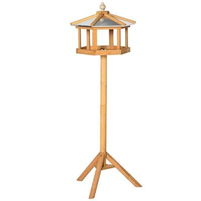 Bird Stand Feeder Table Feeding Station Garden Wood Coop Parrot Nesting Stand