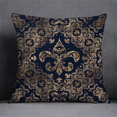 Black Gold Elegant Design Cushion Cover 