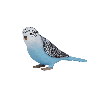 Blue Budgerigar Toy  Realistic Exotic Bird Figurine