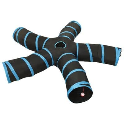 Cat Tunnel 5-way Black and Blue 25 cm Polyester
