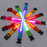 COOYOMOO Adjustable Luminous Dog Collar for Night Safety & Visibility