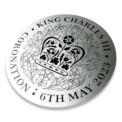 Coronation Aluminium Circular plaque 6