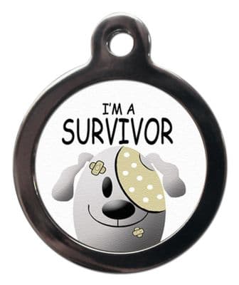 Cute Personalised id tag IM A SURVIVOR