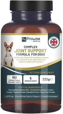 Dog Joint Support 150 Chicken Chewable Tablets 5 Months Supply | UK Made by Prowise