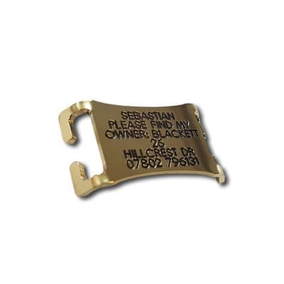 Easy Fit Brass Agility Dog tag