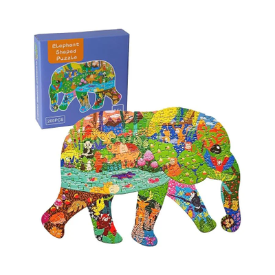 Fun Educational Jigsaw Puzzles for Preschool - Bulldozer Elephant & Triceratops