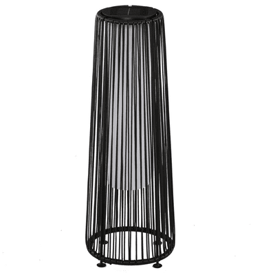 Garden Solar Lights Woven Resin Wicker Lantern Auto On/Off Solar Powered Light