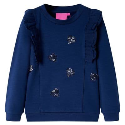 Kids' Sweatshirt Hearts Navy Age 3-4