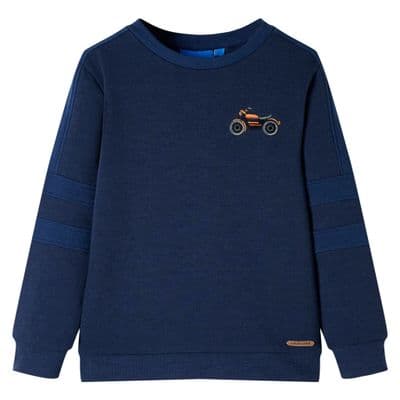 Kids' Sweatshirt Motorcycle Navy Melange Age 1.5–2 