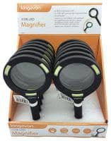 Kingavon 3W COB LED Light Magnifying Glass, Black