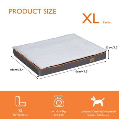 Large Padded Orthopedic Dog Bed Foam Cushion Pets Pillow Bed 