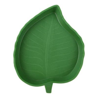 Leaf Shape Reptile Feeder Food Water Bowl For Turtle Lizards 