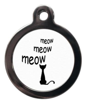 Meow Meow Meow Cat ID tag