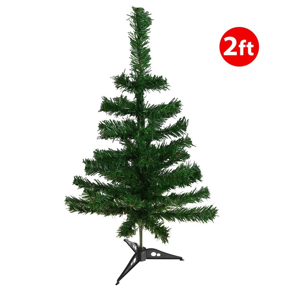 Lee Display 2ft Alpine Green Feather Tinsel Christmas Tree – Tabletop, Handmade USA