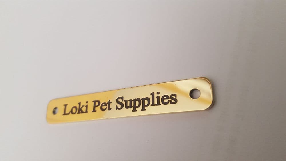 Mirror Polished Brass Saddle Name plate