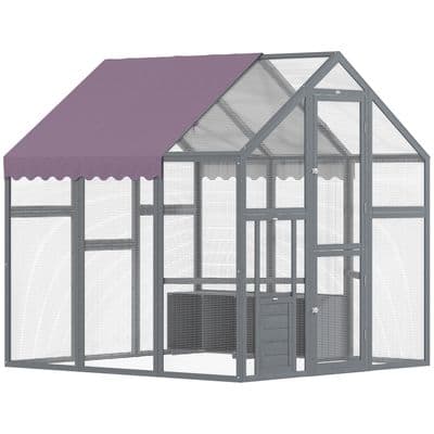 PawHut Large Walk In Chicken Run for 6-8 Poultries, 1.7 x 1.8 x 1.8 m