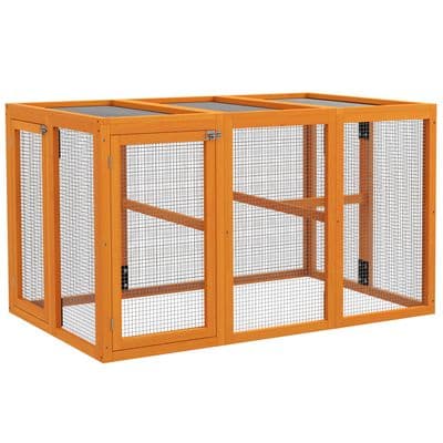 PawHut Wooden Chicken Coop with Combinable Design, for 1-3 Chickens