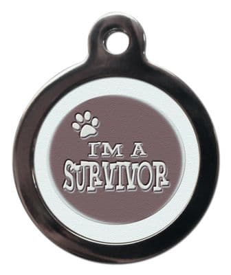 Personalised id tag I'M A SURVIVOR