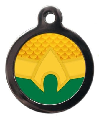 Pet ID Tag  AquaMan  Logo  Personalised tag