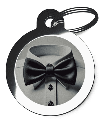 Pet ID Tag Black tie