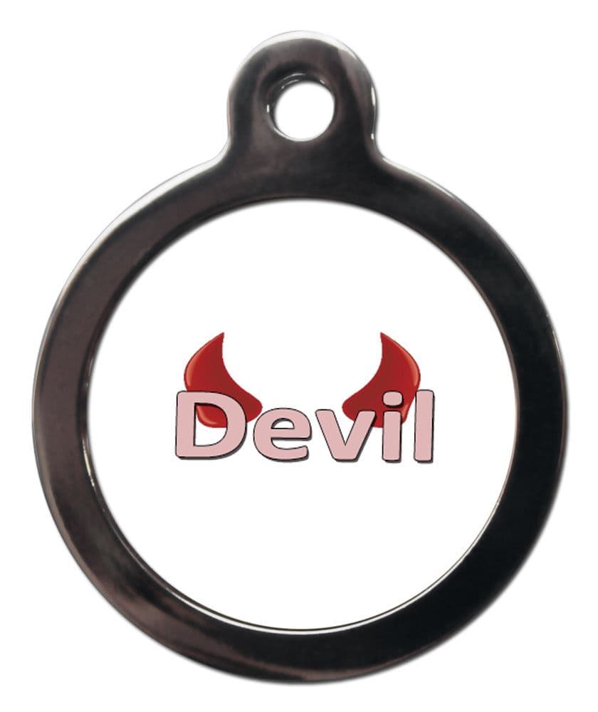 Pet ID Tag DEVIL Horns