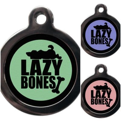 Pet ID Tag  Lazy bones - 3 colours
