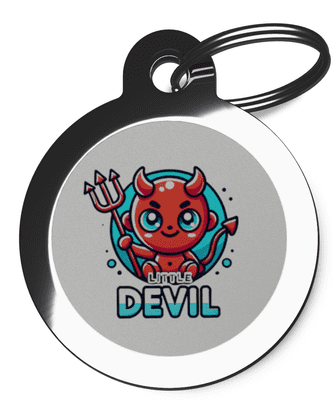 Pet ID Tag Little Devil red