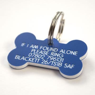 Plastic Bone Shaped Tag 39 x 22mm