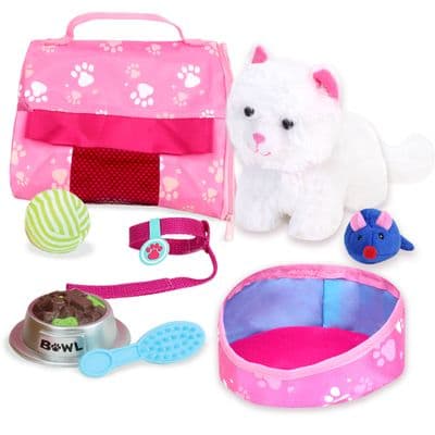 Plush Kitty Cat Carrier & 8 Interactive Accessories 18