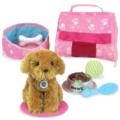 Plush Puppy Dog Carrier & 8 Interactive Accessories 18