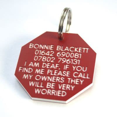 Quality Plastic Tag 41mm x 41mm Octagon