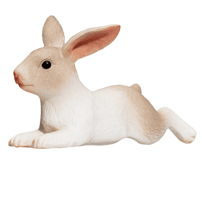 Rabbit Lying Down Toy  Realistic Small Animal Figurine