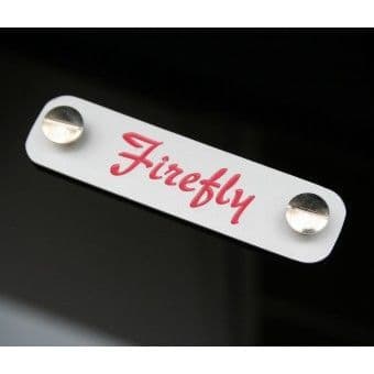 Silver Aluminium Head collar name plate 15mm depth, choice of lengths