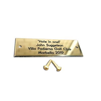 Small brass name plates