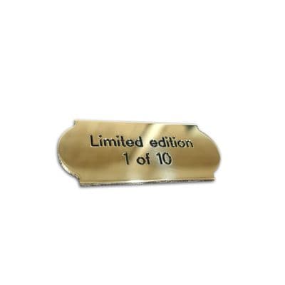 Small curved name plates BRASS engraved