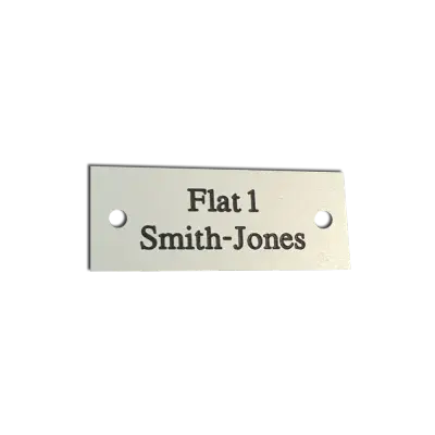 Small engraved Aluminium plate 5 size options