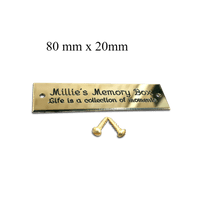 Small engraved brass plate 5 size options