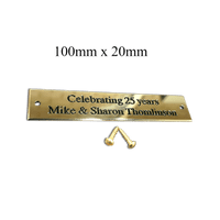Small engraved brass plate 5 size options