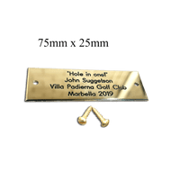 Small engraved brass plate 5 size options