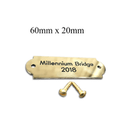 Small engraved curved Aluminium 5 size options