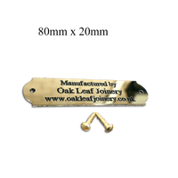 Small engraved curved Aluminium 5 size options