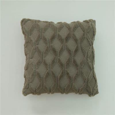 Soft Gray Plush Cushion Cover 45x45cm
