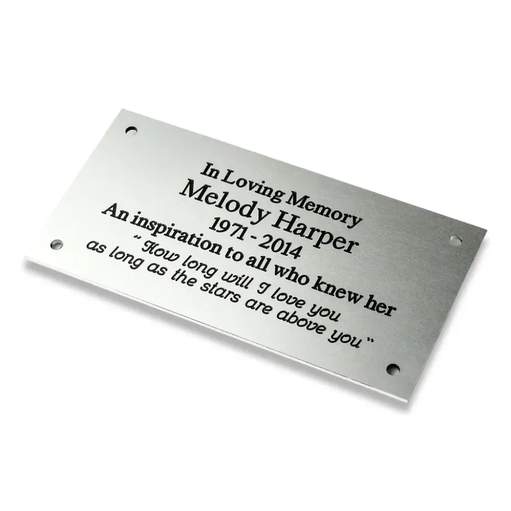 Solid Aluminium Engraved Nameplates 10" x 3"