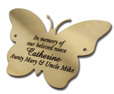 Solid Brass Butterfly plaque 2