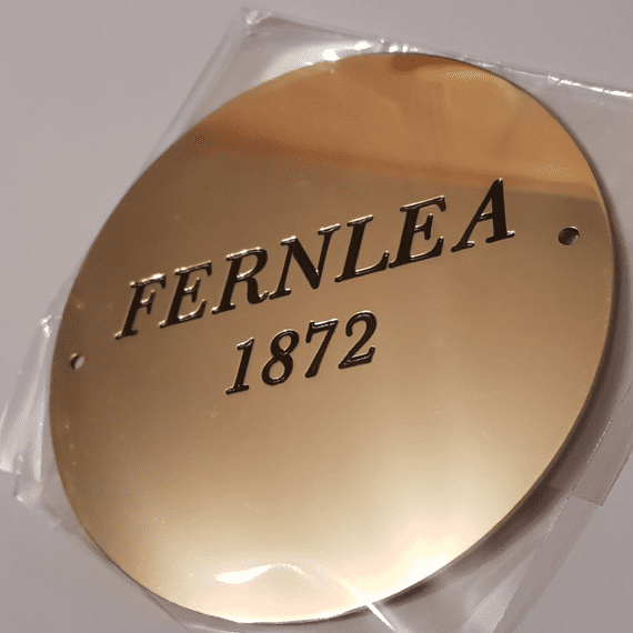 Solid Brass circular plaque 2