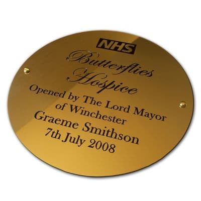 Solid Brass Circular plaque 6